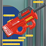 Водний Автомат Електричний на Акумуляторі 2 Режими Портативний Водяний Бластер для дітей і Дорослих Р90, фото 6
