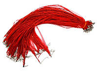 Шнурок "Лента" с застёжкой Красный 10 штук