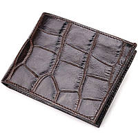 Миниатюрное мужское портмоне из натуральной фактурной кожи CANPELLINI 21521 Коричневое tn
