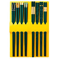 Палички для їжі "KangJu" набір 8 пар Зелені пластик