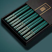 Палички для їжі "U.SEMO" набір 10 пар Зелені зірки Пластик