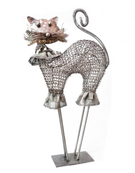 Кіт на тонких ніжках металевий