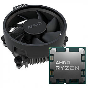 AMD Центральний процесор Ryzen 5 7500F 6C/12T 3.7/5.0GHz Boost 32Mb AM5 65W Wraith Stealth cooler MPK