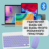 Бездротова Клавіатура та Миша Портативна Bluetooth з UA Розкладкою на Акумуляторі для ПК Комп'ютера, фото 4