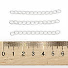 Конціочники Ціпочки Подовжувальні Залізні, Срібло, 45~55х3.5мм, Дзвено 5.5х3.5х0.5мм, 100 шт, фото 3