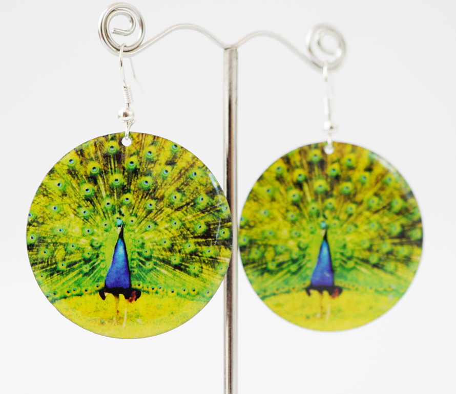 Сережки Хіппі Павич No1 Круг