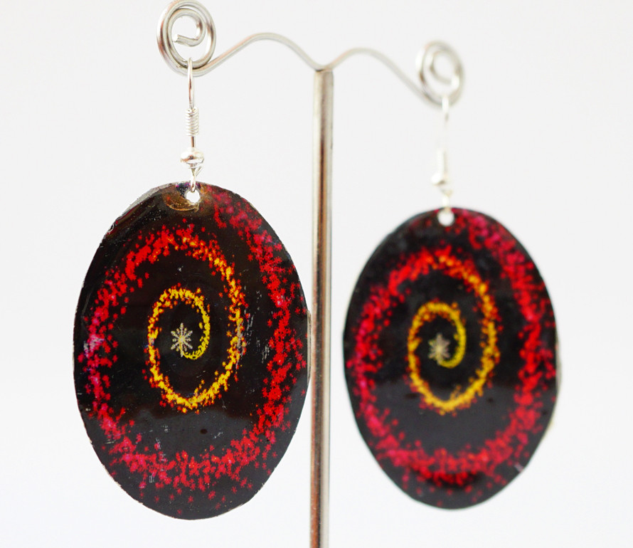 Сережки Хіппі Візерунок No2 Овал