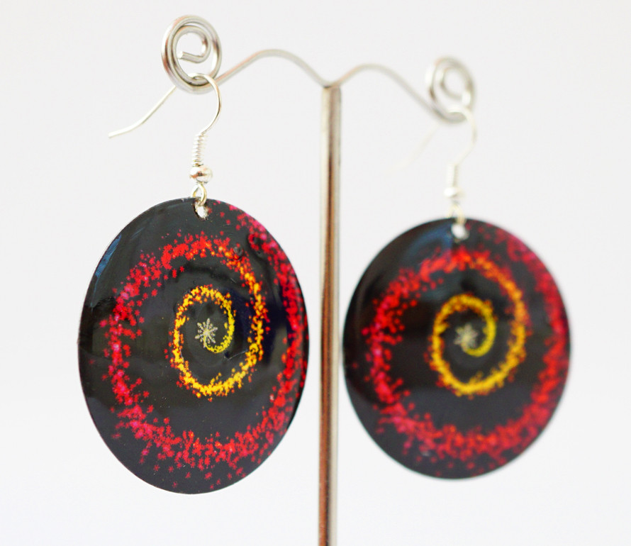 Сережки Хіппі Візерунок No2 Круг