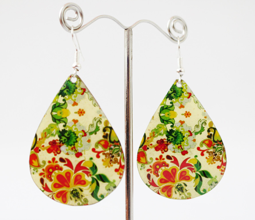 Сережки Хіппі Візерунок No6 Крапля