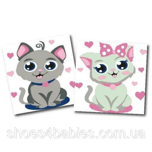 Картини за номерами (набір 2 шт.) "Кошенята" 15х15 см
