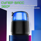 Портативна Міні Караоке  Блютуз Колонка з LED-підсвіткою і функцією Зони Голосу В1 Чорна караоке колонка, фото 4