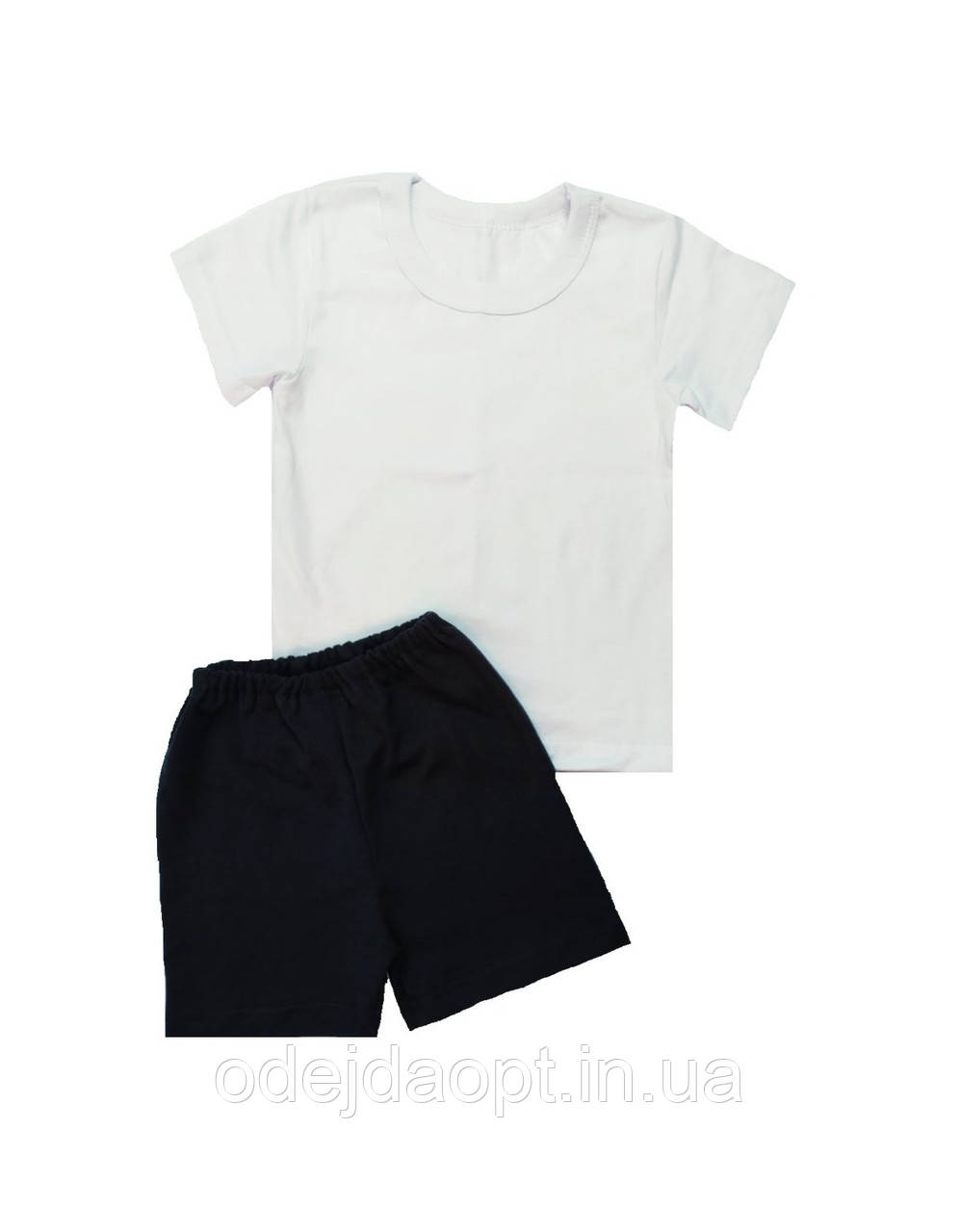 Дитячий комплект — біла футболка та чорні шорти