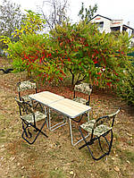 Набір туристичних меблів "Кріпиш О2+4п" складний стіл зі стільцями, крісла для природи