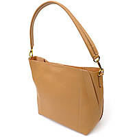 Женская деловая сумка из натуральной кожи 22110 Vintage Песочная tn