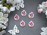 Кабошон "Мінні малютка в рожевому оздобленні" 2.5 х 3 см, 20 шт/уп. оптом, фото 5