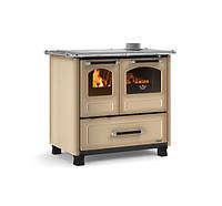 Дровяная печь для кухни с большим духовым шкафом NORDICA FAMILY 4,5 cappuccino - 7,5 кВт