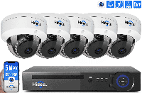 Комплект видеонаблюдения на 5 антивандальных IP камер Hiseeu POE 5Мп