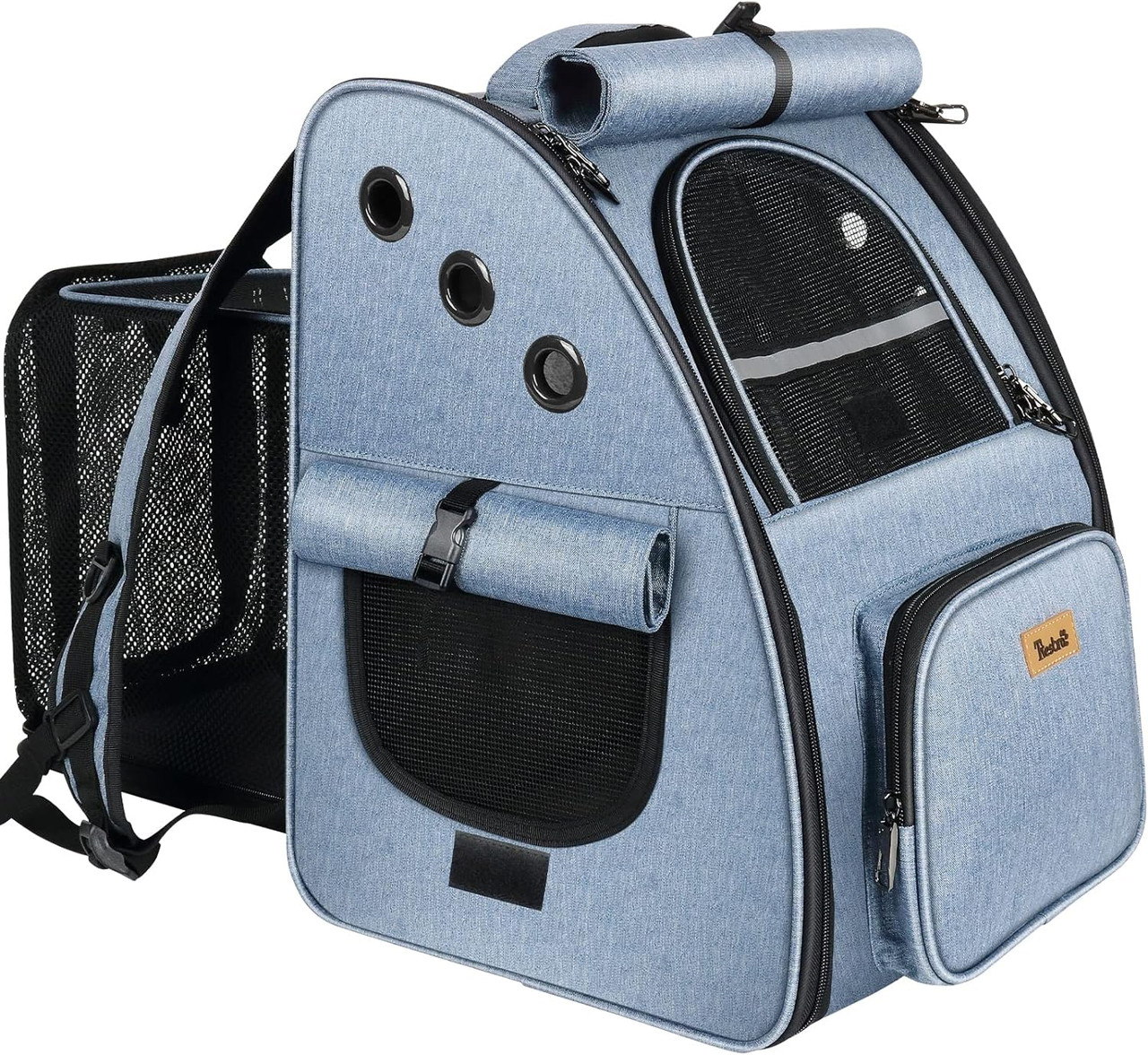 Рюкзак-переноска для кошек и собак 43х28х34 CosmoPet CP-44 Blue