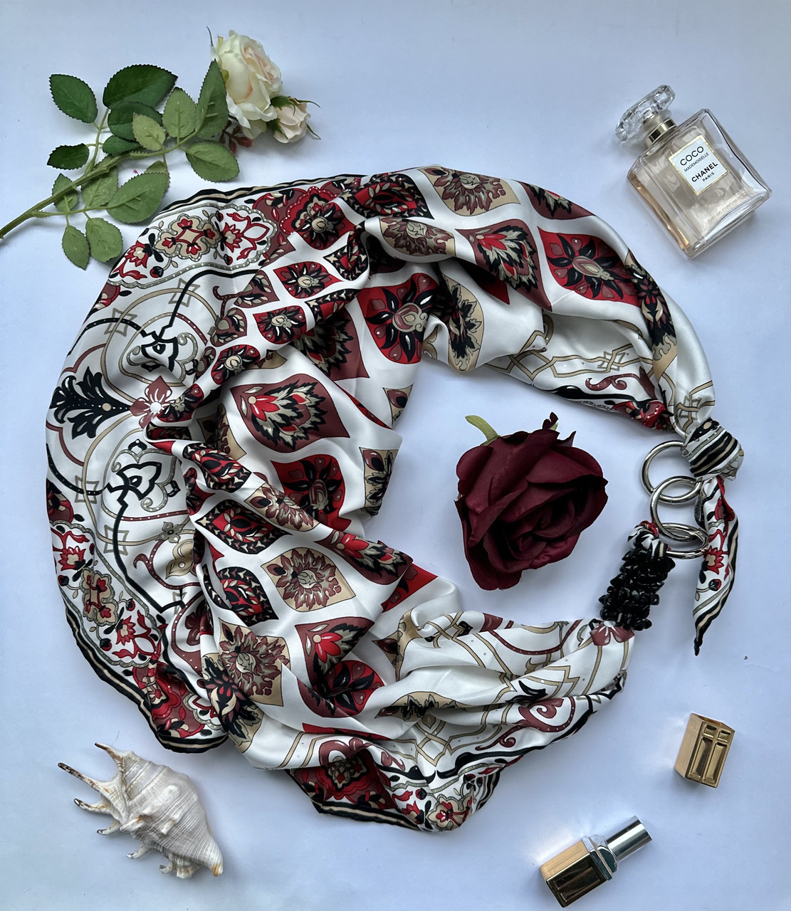 Дизайнерська хустка "Золотий сад" колекція VIP від бренда My Scarf, подарунок жінці