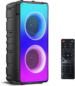 Bluetooth-колонка A67. Bluetooth-колонка потужністю 60 Вт AUX / TF Bluetooth 5.0, FM-радіо, кольорове світло. Уцінка