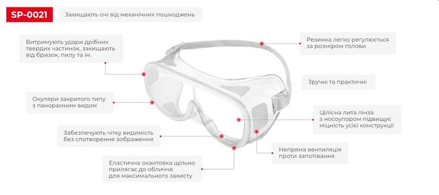 Окуляри захисні INTERTOOL SP-0021