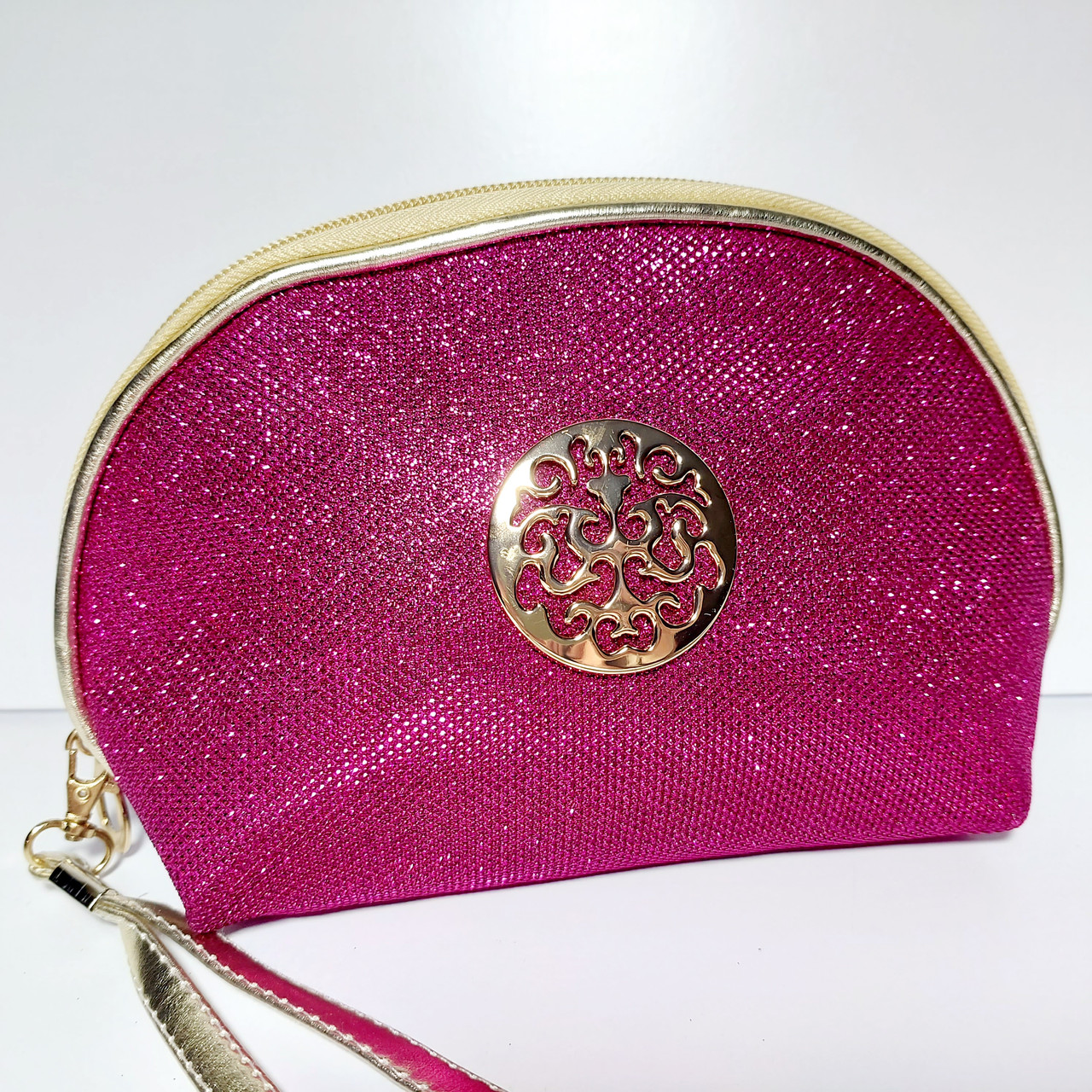 Косметичка овальної форми малинова, фото 1