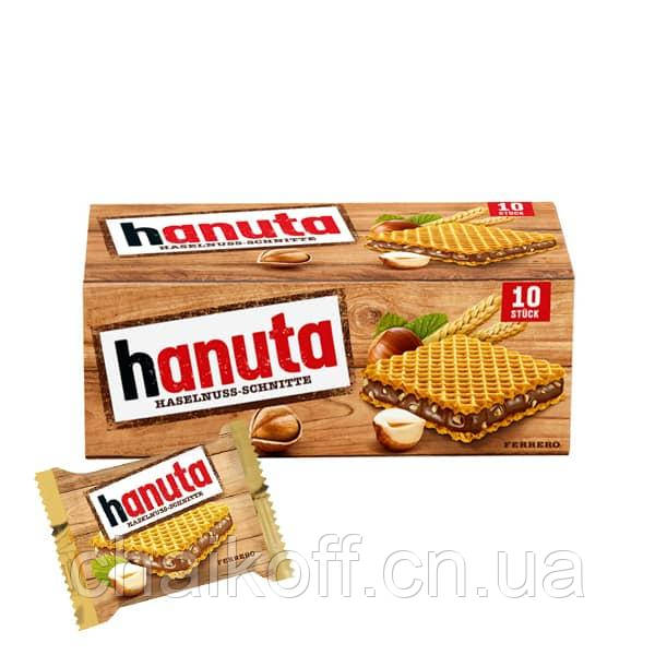 Вафлі Hanuta Haselnuss Schnitten Ferrero 220 г (Італія)
