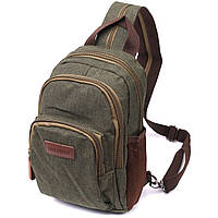 Практичный рюкзак из полиэстера с большим количеством карманов Vintage 22145 Оливковый tn