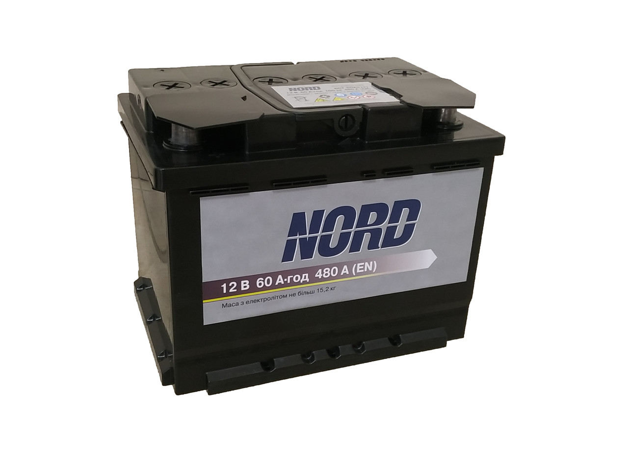 Акумулятор автомобільний NORD 60 Ah (R+) (480А)