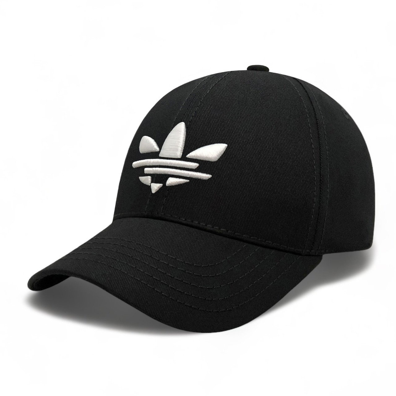 Кепка Адідас | Бейсболка Adidas чорна з білим лого M 54-58 \ L 59-62