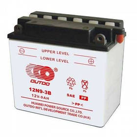 Акумулятор мото 12V 9 Ah (12N9-3B) в комплекті з електролітом
