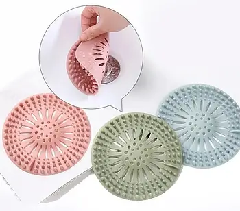 Сіточка силіконова кришка для зливу Round floor Силіконова пробка для ванни