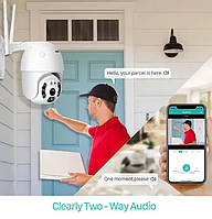 Поворотная уличная камера видеонаблюдения ip для охраны,Беспроводная поворотная камера 2 мп,Камеры видеонаблюд
