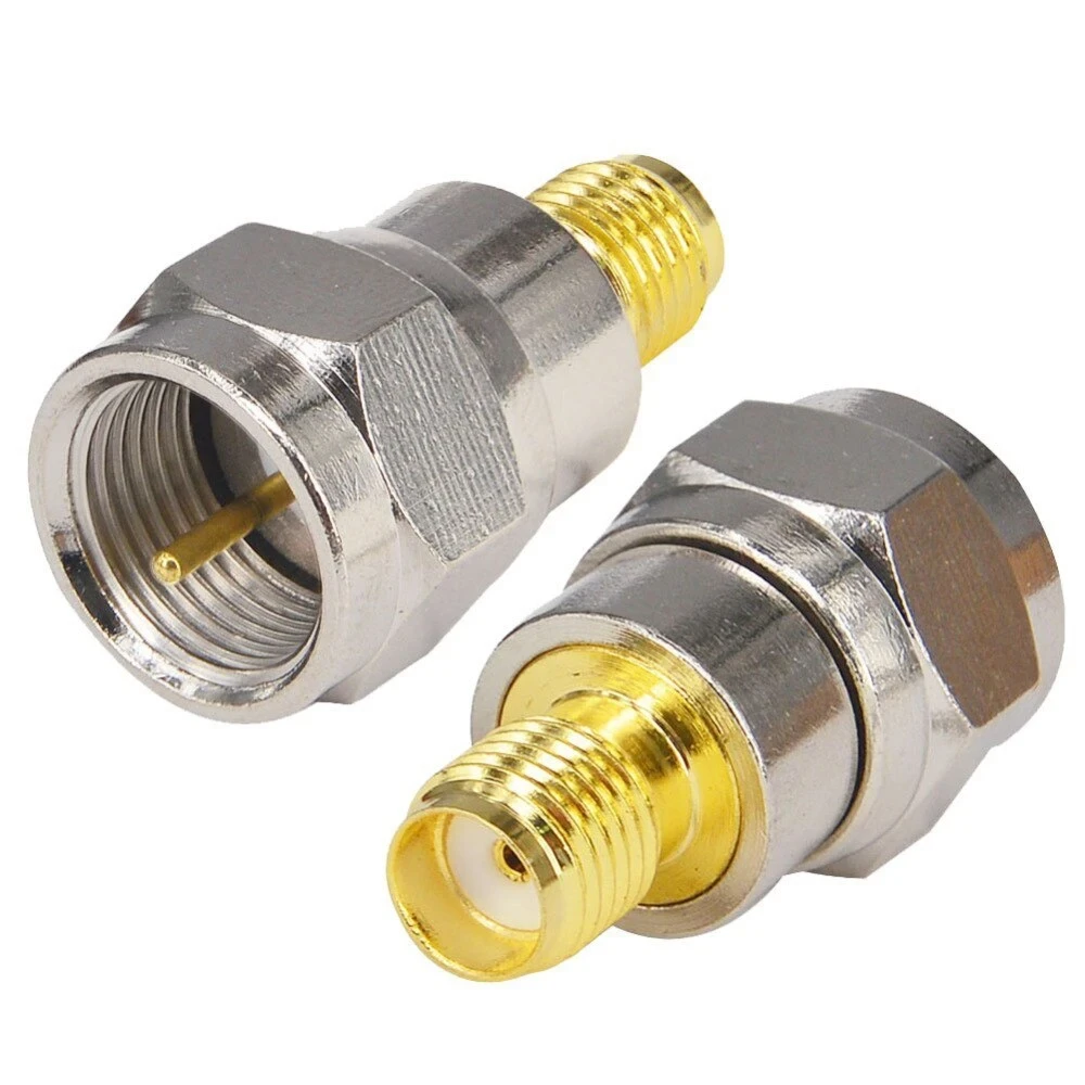 Перехідник SMA Female (гніздо) на F Male (штекер), адаптер з'єднувач коннектор для антен, роутерів, рацій, фото 1