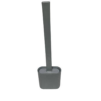 Силіконовий йоржик для унітаза з кріплення на стіну та підлога Toilet Brush Темно-сірий