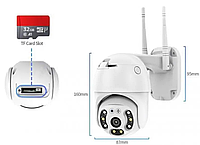 Уличная поворотная вай фай камера камера наблюдения с датчиком движения на дачу с записью удаленным   и досту