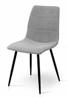 Мягкие стулья для кухни гостиной на металлокаркасе Ментос G черный / серый Комплект стульев 4 шт Микс Мебель