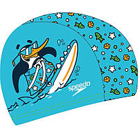 Шапка для плавання Speedo PRINTED POLYESTER CAP IU синій, зелений Діт OSFM