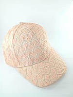 Бейсболки кепки для девочек из гипюра Детская летняя кепка для девочки 52-54 Розовая