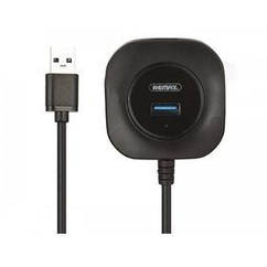 Концентратор USB 3.0 Remax RU-U8 Fonye 4xUSB3.0 Black (6954851296096)