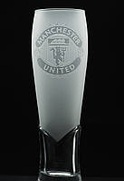 Бокал матовый 440 мл с лого футбольного клуба Манчестер Юнайтед