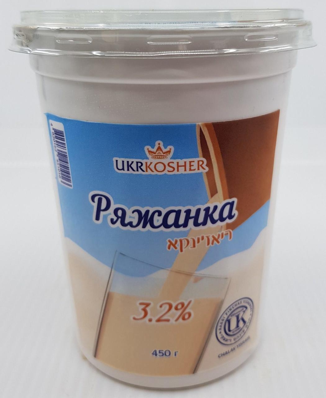 Ukr-kosher калюжка термостатна 3,2% пласт. ст., 450 мл