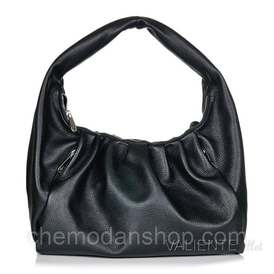 Сумка Valiente 1204-3 жіноча шкіряна чорна