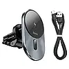 Автотримач з бездротовою зарядкою Hoco CA91 MagSafe Charger для iPhone | Qi Wireless 5W-7.5 W-10W-15W Max, фото 4