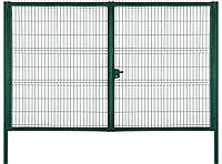 Распашные ворота из сварной сетки в полимерном покрытии (RAL 6005, 7016, 8017) 1.26 х 4.0