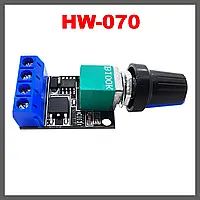 HW-070 Диммер, регулятор напряжения, мощности, скорости и шим DC 5V-16V 10A Mini PWM оборотов 0-99%