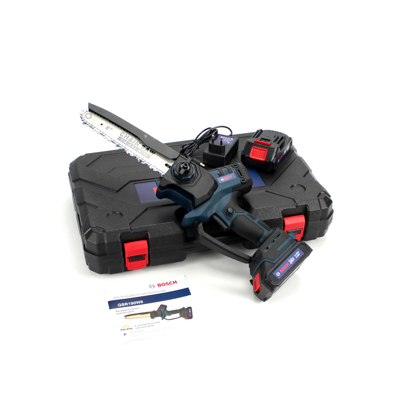 Акумуляторна міні-пила Bosch GSR190W8 з індикатором заряду (24V, 5Аh) АКБ гілкоріз Bosch