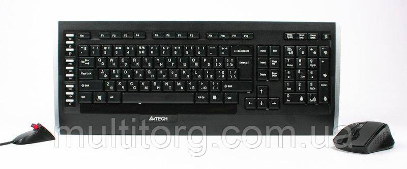 Комплект бездротовий A4Tech V-Track 9300F (GR-152+G9-730FX), клавіатура+миша 2.4GHz, чорний, USB-ресівер, радіус роботи до 15м.