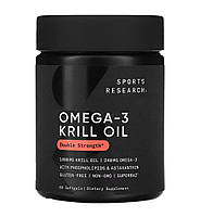 Antarctic krill oil Superba 1000 мг, Олія антарктичного криля Суперба з астаксантином, Sports Research (60
