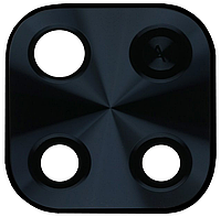 Скло камери Xiaomi Redmi 10C/Poco C40 з рамкою чорного кольору